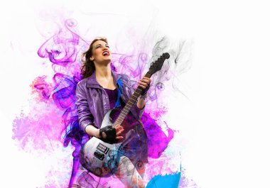 Rock tutkulu kız siyah kanatlı