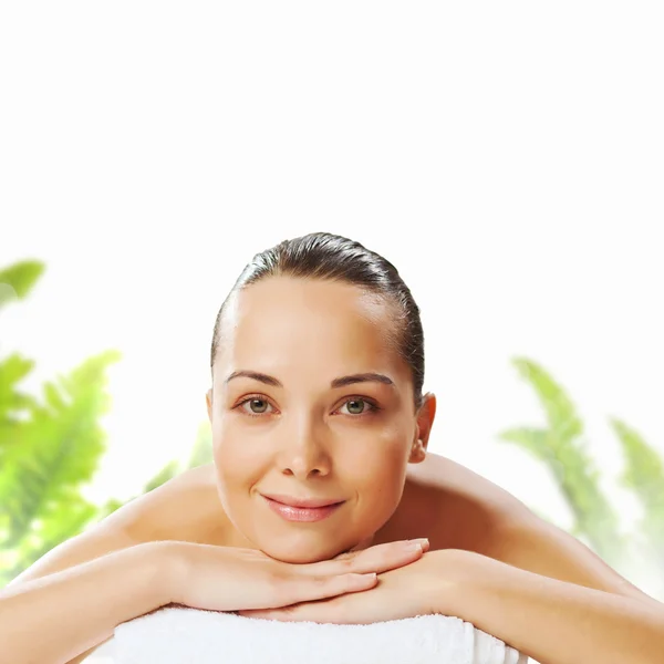 Girl at spa massage — Stock Photo, Image