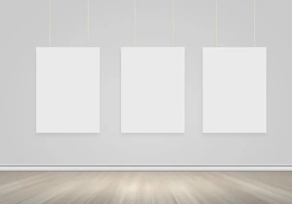 Three blank banners — Stock Photo, Image