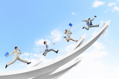 iş adamları atlama