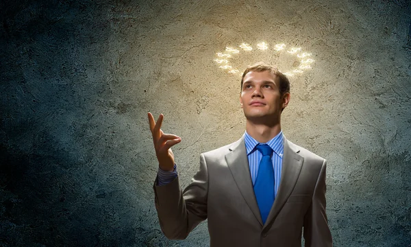 Saint businessman — Stock Photo, Image