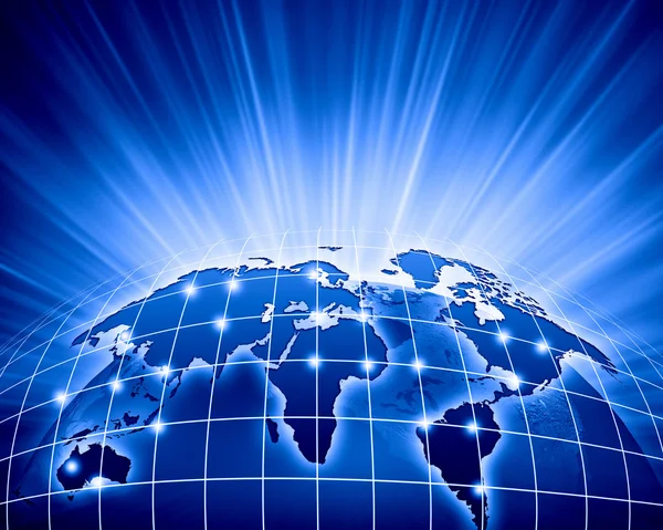 Blue image of globe — Stock Photo, Image