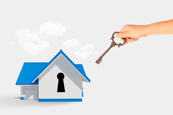 House with key hole — Stock Photo, Image