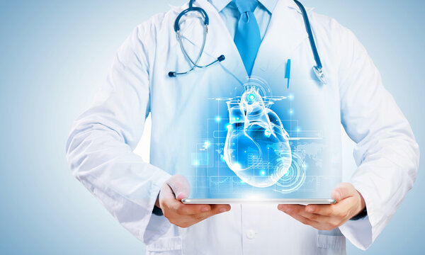 Doctor with tablet pc