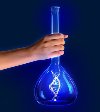 DNA test tüpü içinde