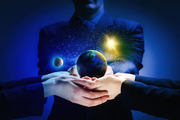 Earth planet in hands — Stock Photo, Image