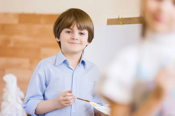 Cute boy painting — Stock Photo, Image