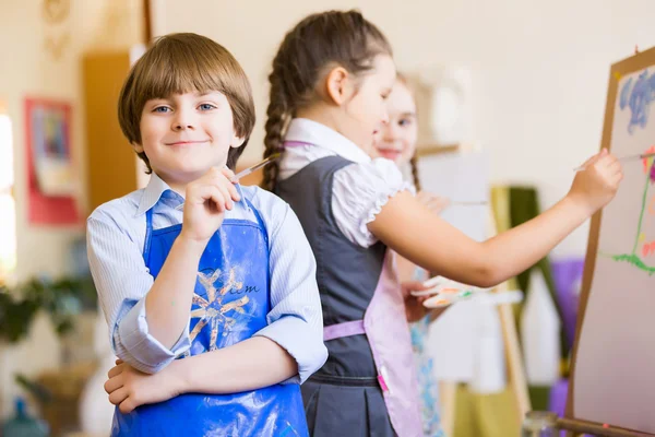 Cute boy painting — Stock Photo, Image