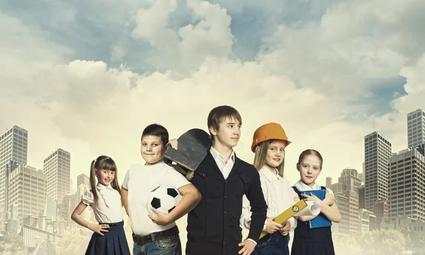 Grupp av barn — Stockfoto