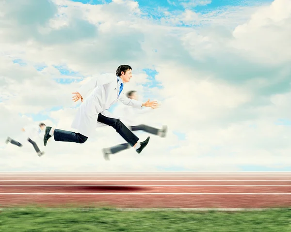 Running doctor — Stock Photo, Image