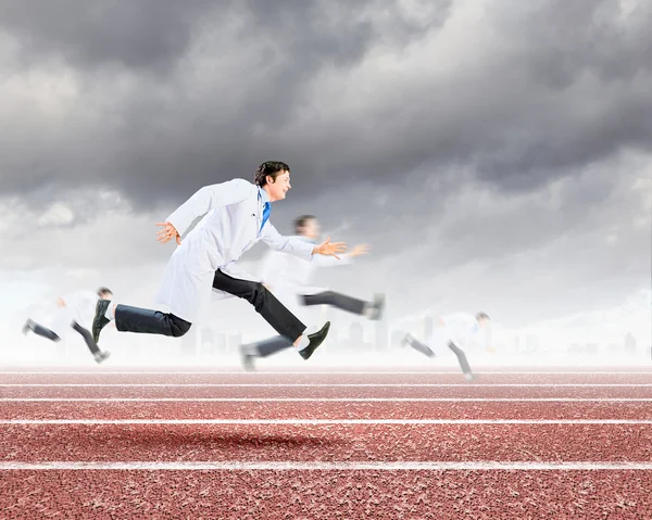 Running doctor — Stock Photo, Image