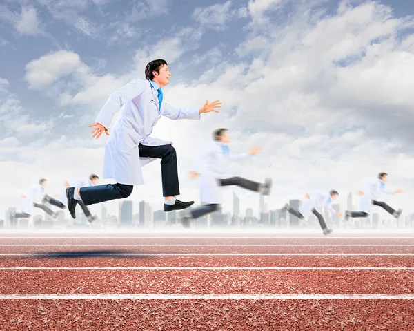 Running doctor — Stock Photo, Image