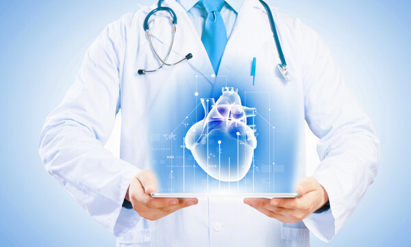 Doctor holding tablet pc