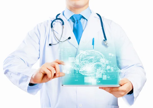 Lekarz trzymając tablet pc — Zdjęcie stockowe