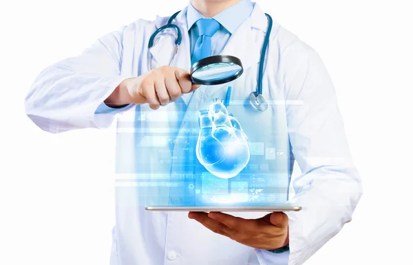 Doctor holding tablet pc — Stock Photo, Image