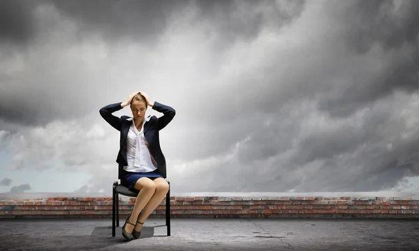 Tired businesswoman — Stock Photo, Image