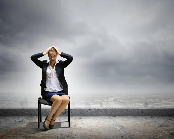 Mujer de negocios cansada — Foto de Stock