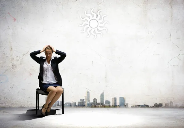 Tired businesswoman — Stock Photo, Image