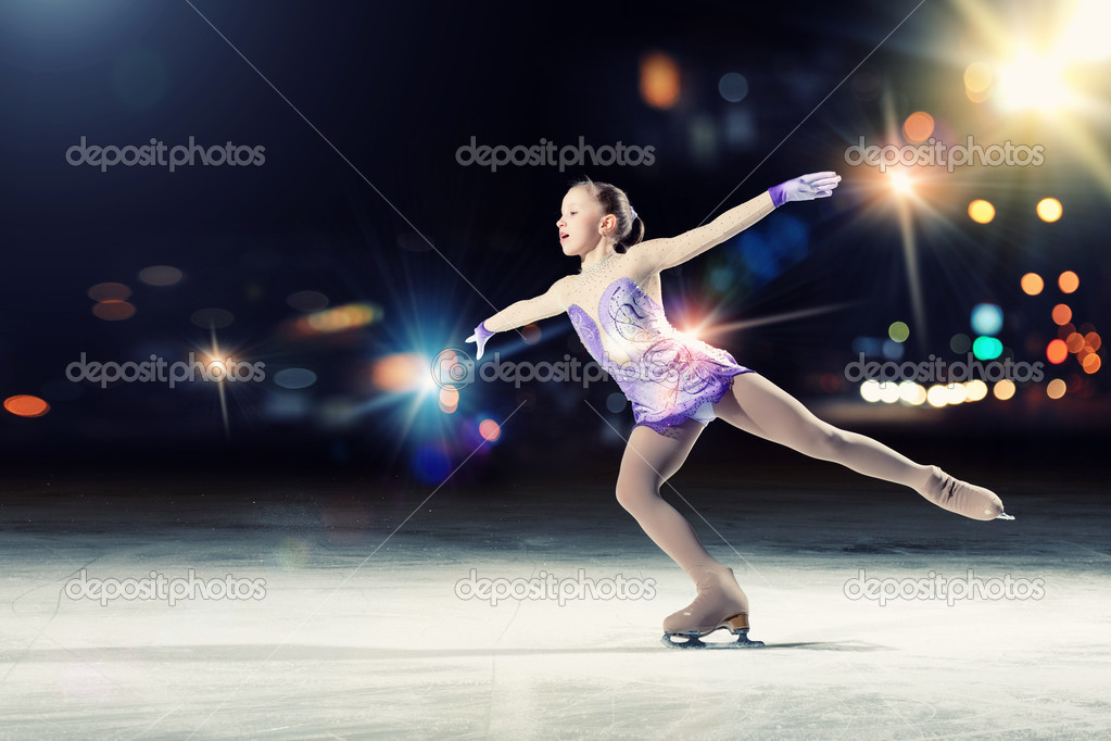 Niña patinaje artístico: fotografía de stock © SergeyNivens #30979433