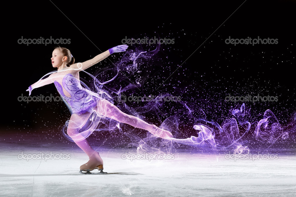 Niña patinaje artístico: fotografía de stock © SergeyNivens #30979685