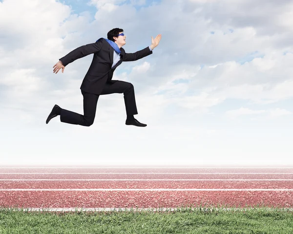 Empresário em exercício — Fotografia de Stock