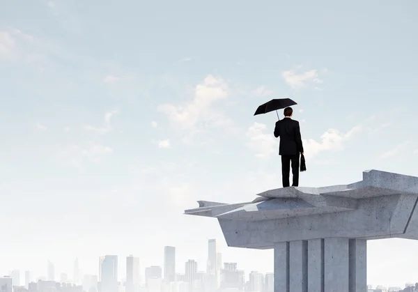 Businessman on bridge — Stock Photo, Image