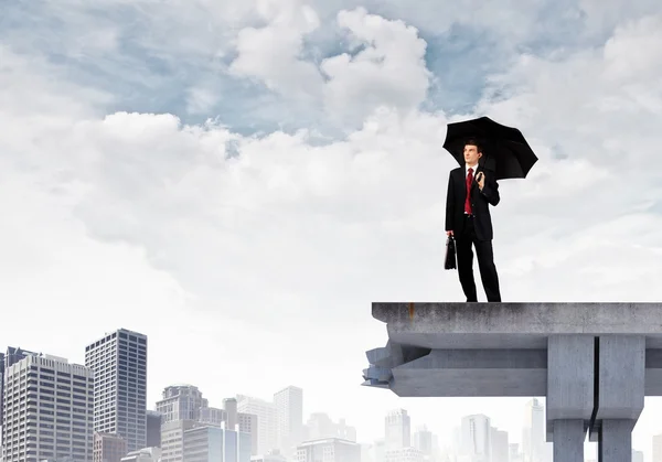 Businessman on bridge — Stock Photo, Image