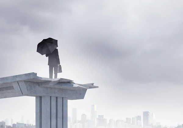 Businessman on bridge — Stock Photo, Image