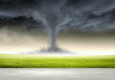 Tornado çayırda