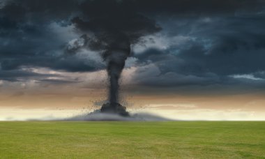 Tornado çayırda