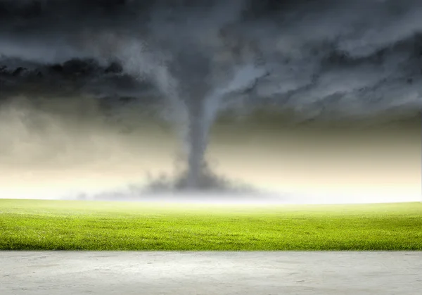 Tornado in meadow — Stock Photo, Image