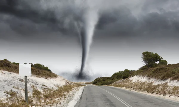 Tornado on road — Stock Photo, Image