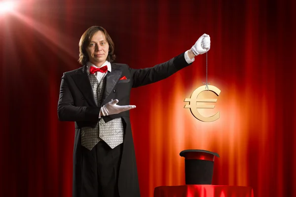 Magician with hat — Stock Photo, Image