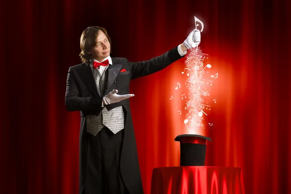 Magician with hat — Stock Photo, Image