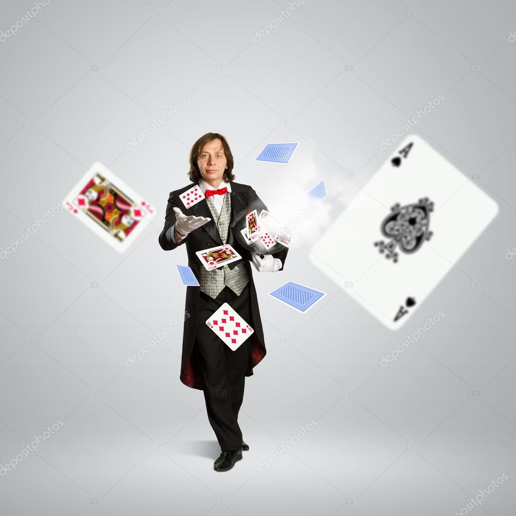 Magician with dice