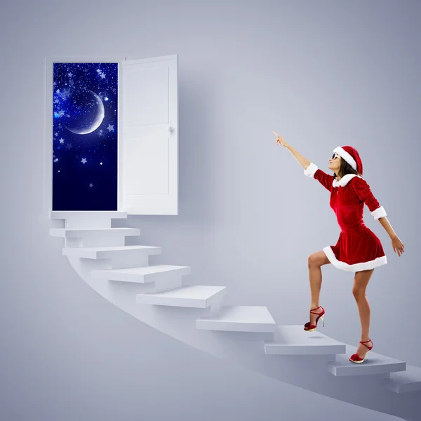 Santa girl — Stock Photo, Image