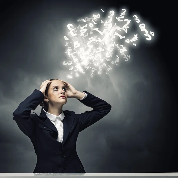 Depressed businesswoman — Stock Photo, Image