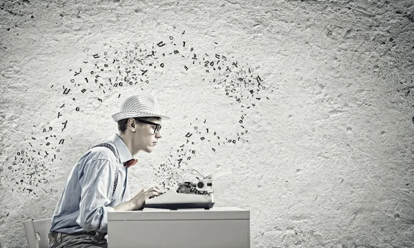 Young man writer — Stock Photo, Image