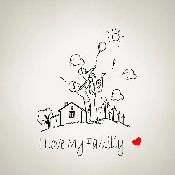 I love my family — Stock Photo, Image