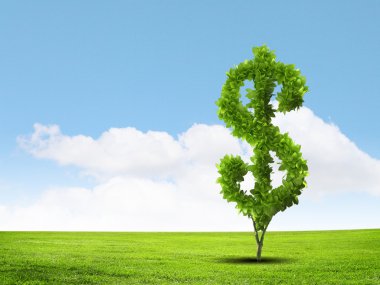 kavramsal görüntü şeklinde yeşil bitkinin Doları hoşuma gitti.