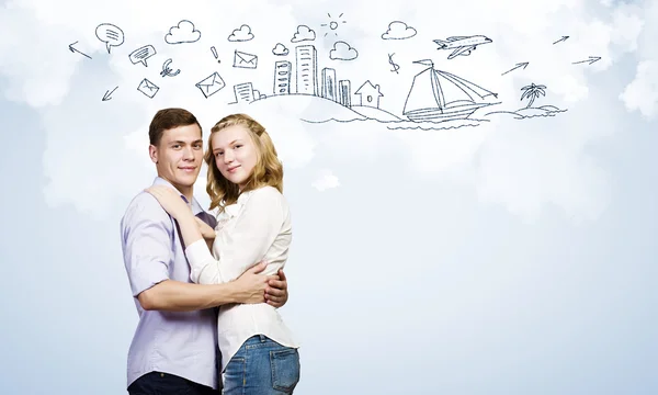 Young happy couple — Stock Photo, Image