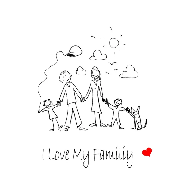 Amo a mi familia — Foto de Stock
