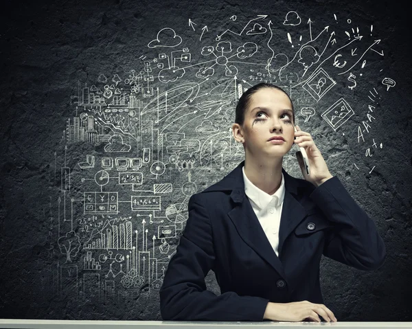 Upset businesswoman — Stock Photo, Image