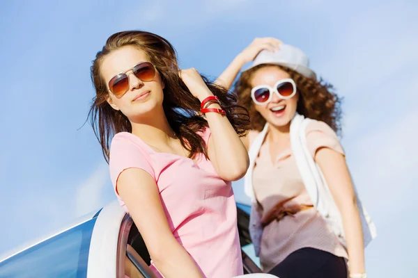 Women in car — Stock Photo, Image