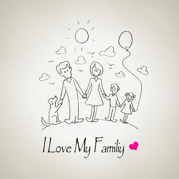 Miluji svou rodinu. — Stock fotografie