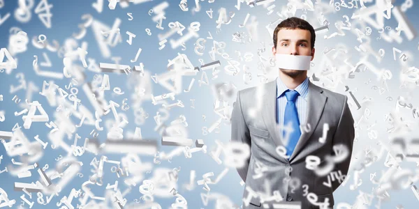 Speechless businessman — Stock Photo, Image