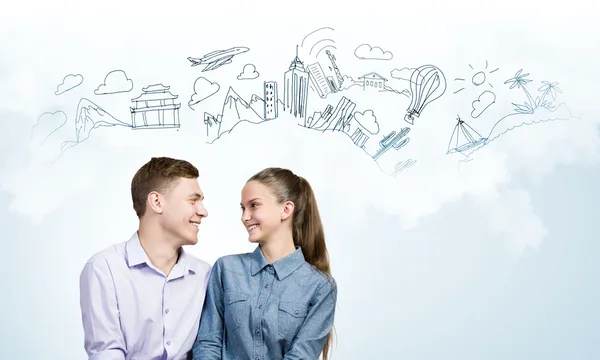 Young happy couple — Stock Photo, Image