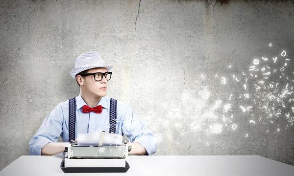 Young man writer Royalty Free Stock Images