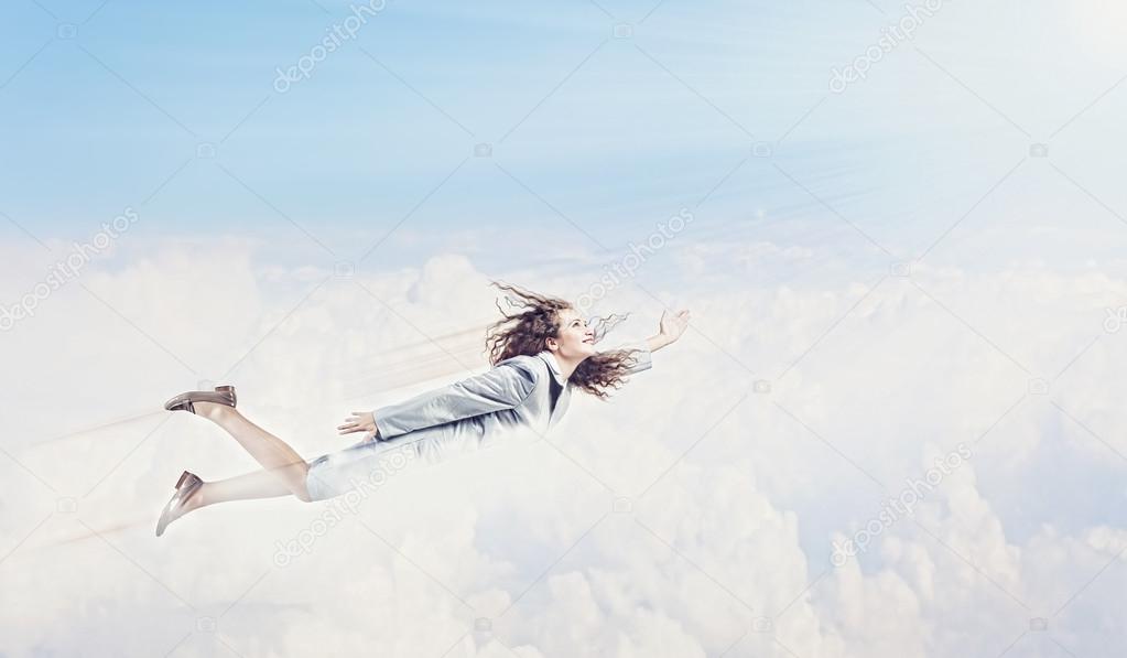 Flying superwoman