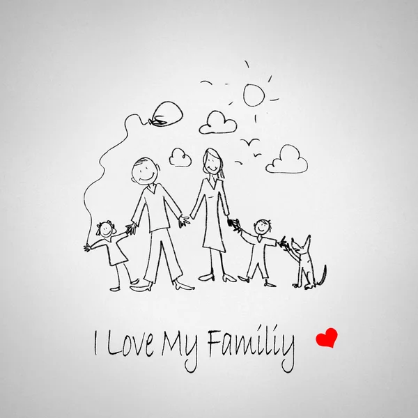 Amo la mia famiglia — Foto Stock